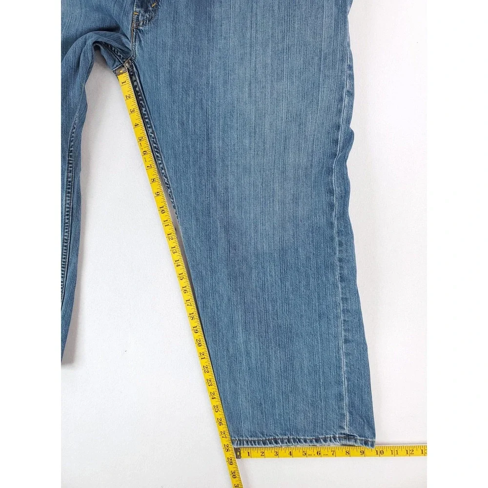 Levis 559 Jeans Mens 48x29 Blue Denim Straight Leg Relaxed Fit Distressed Pants